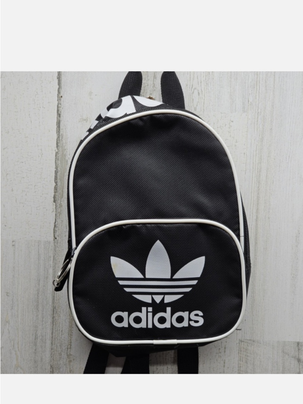 adidas Black Backpack with White Trefoil Logo